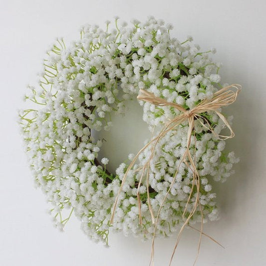 Artifical Simulation Babys Breath Home Wall Decoration Wreaths, Christmas Wreaths,Year Round Wreath,Front Door Wreath,Door Hangers