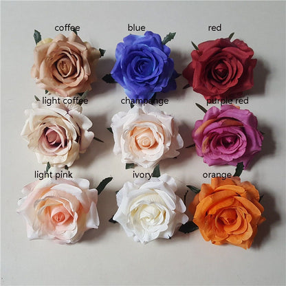 Wholesale Wedding Flowers 50 Heads Artifical Simulation Silk Rose  DIY Wedding Centerpieces Backdrops Decoration Supplies Floral Head