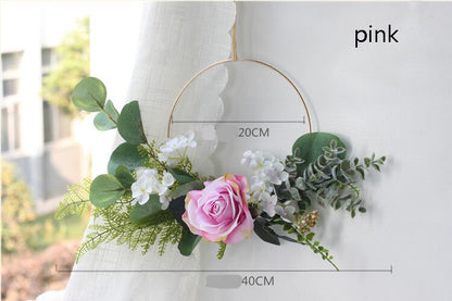 Artifical Rose Green Plant Home Wall Decoration Wreaths, Christmas Wreaths,Year Round Wreath,Front Door Wreath,Door Hangers