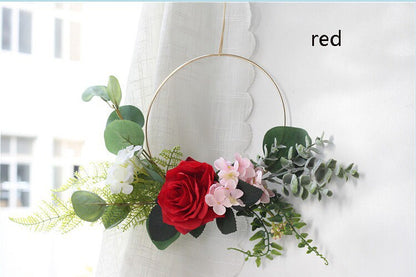 Artifical Rose Green Plant Home Wall Decoration Wreaths, Christmas Wreaths,Year Round Wreath,Front Door Wreath,Door Hangers