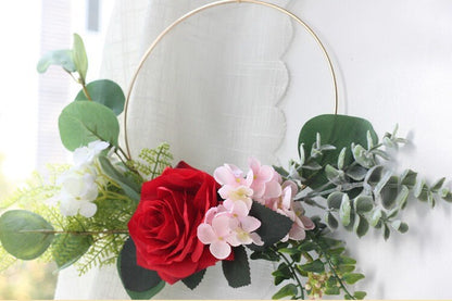 Artifical Rose Green Plant Home Wall Decoration Wreaths, Christmas Wreaths,Year Round Wreath,Front Door Wreath,Door Hangers