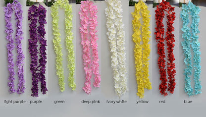 10 pcs Length 1.8m/70.8&quot; Wisteria Garland Hanging Flowers For Outdoor Wedding Ceremony Decor Silk Wisteria Vine Wedding Arch Floral Decora