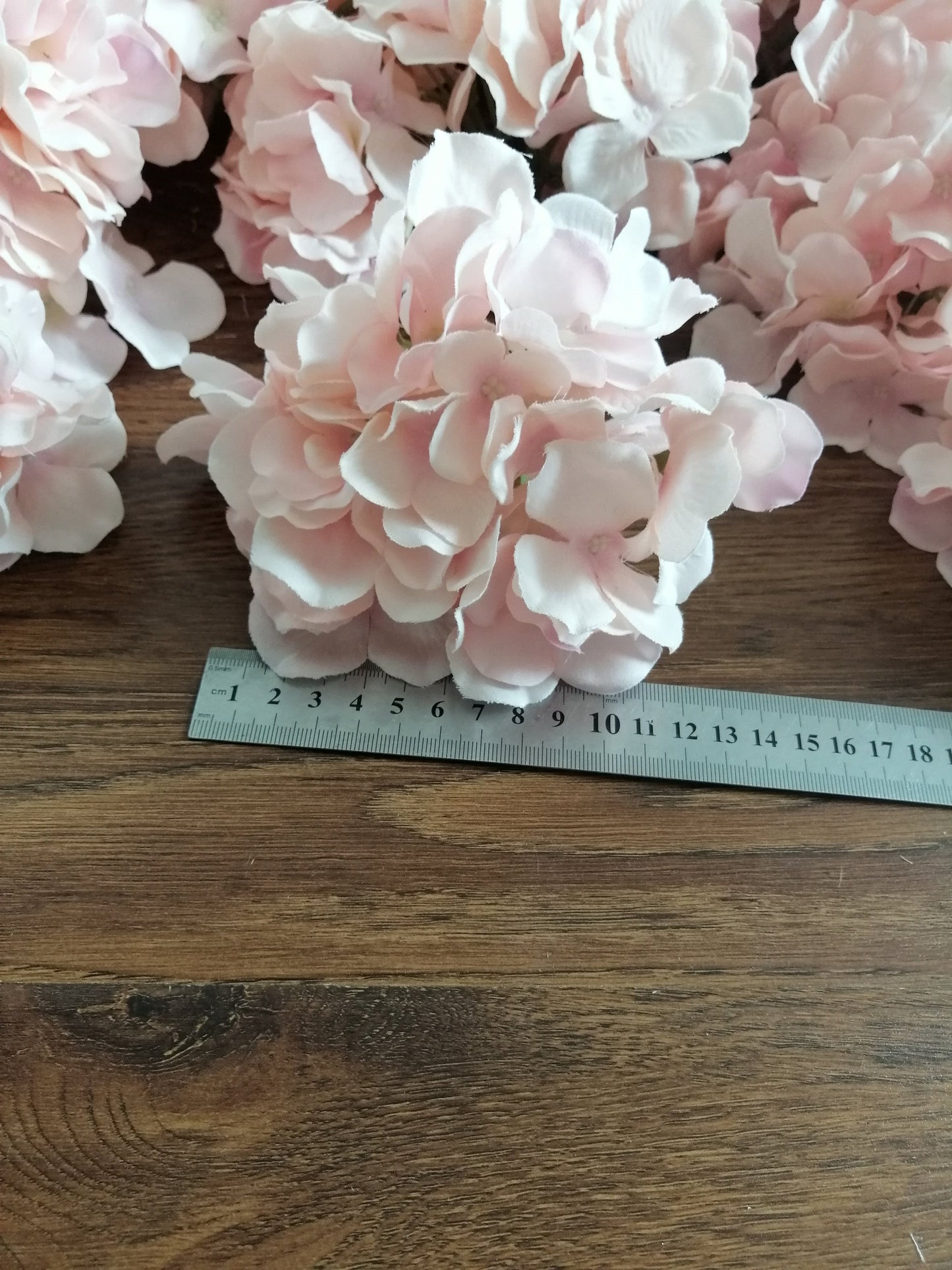 Wholesale Baby Pink Wedding Hydrangeas Flowers 50 Heads Diam.15cm DIY Wedding Bride Shower Baby Shower DIY Decoration