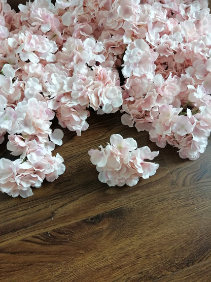 Wholesale Baby Pink Wedding Hydrangeas Flowers 50 Heads Diam.15cm DIY Wedding Bride Shower Baby Shower DIY Decoration