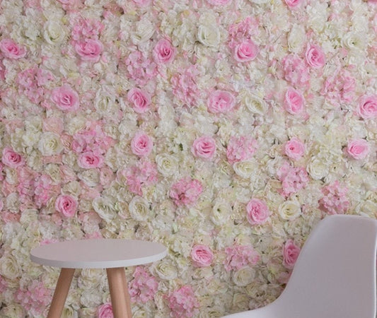 Flower Wall For Wedding Romantic Photography Backdrop Baby Shower Special Event Backdrop Decor Fake Floral Panels 40x60cm