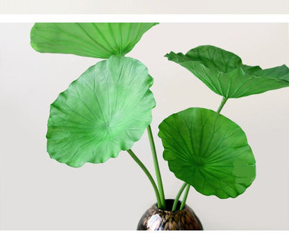 Artificial Simulation Lotus Leaf PU Leaf Water Lily Leaf  True Touch Feel Hand Leaf Fish Tank Pond Decoration Floating Pool Plants