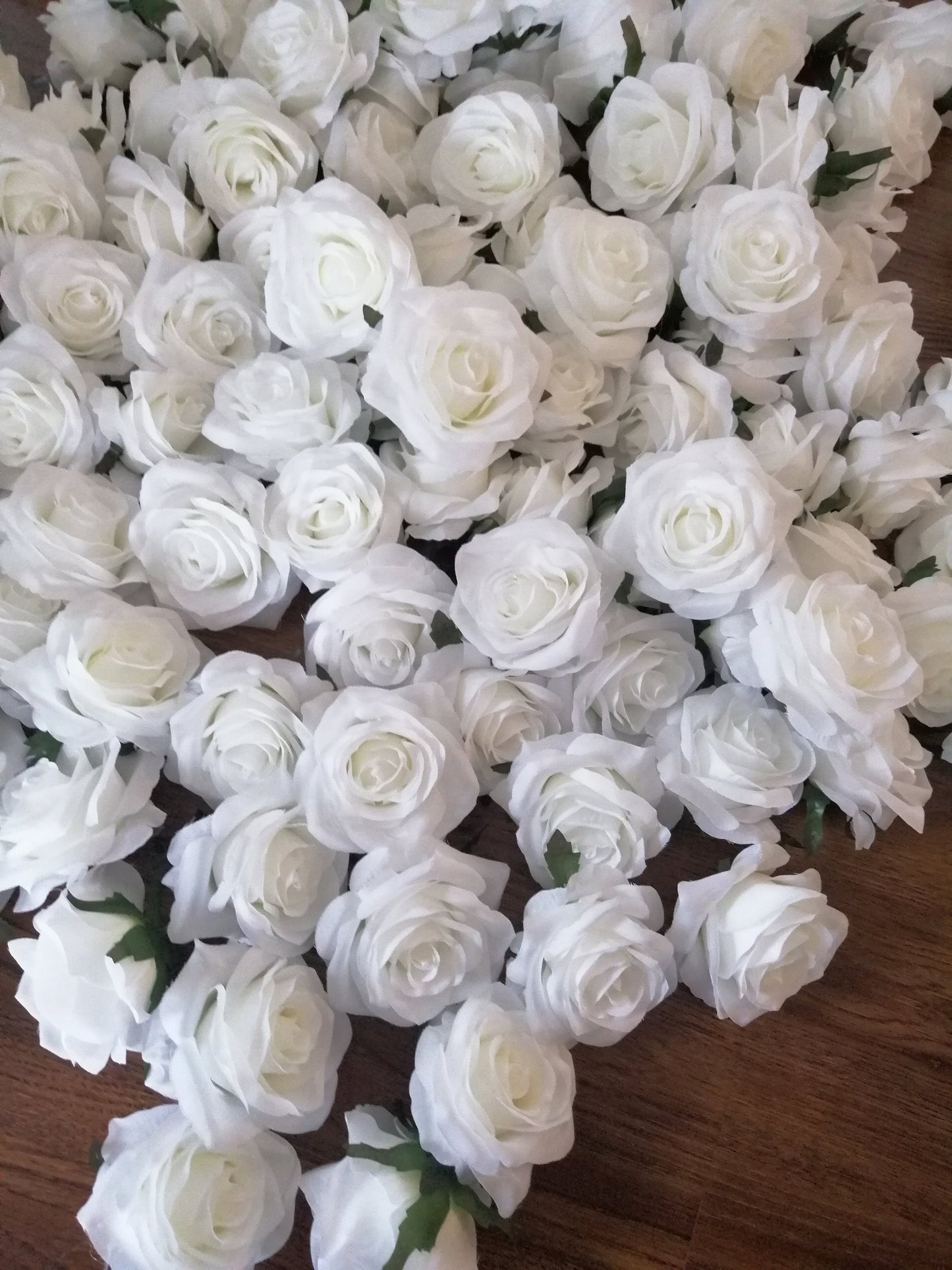 High Quality White 30 Heads Wedding Flowers Diam.10cm Simulation Silk Rose Flower Head DIY Wedding Decoration Flowers