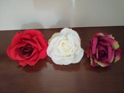 30 Heads Artificial Simulation Rose Flower Diam.9cm Silk Rose Head Wedding Party Decoration DIY Background Layout Flower Heads