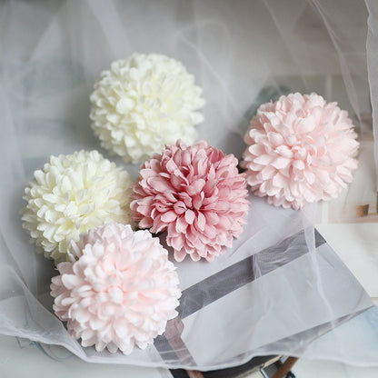 Wholesale 100Heads Pom Pom Flowers Artifical Simulation Silk Chrysanthemum Wedding Party Decor Florals DIY Background Diam.7cm