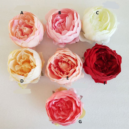 30 Heads Wedding Flowers Diam.10cm Artificial Simulation Silk Camellia Bud DIY Wedding  Bridal Shower Baby Shower Backdrop Floral Head