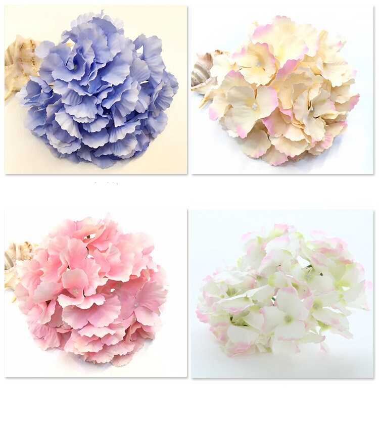 25 Heads Artificial Simulation Silk Large Hydrangea Flower Head Diam.20cm DIY Wedding Bride Shower Baby Shower DIY Decoration