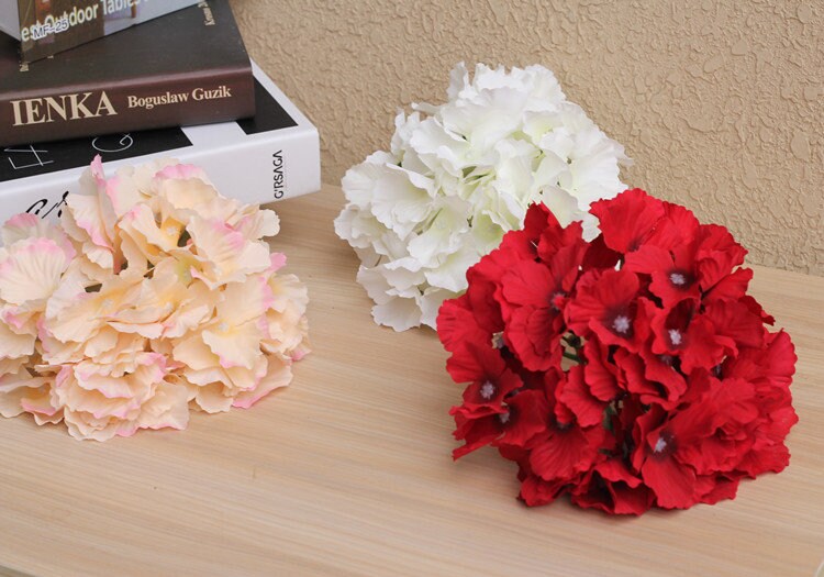 24 Heads Artificial Simulation Silk Large Hydrangea Flower Diam.20cm DIY Wedding Bride Shower Baby Shower DIY Decoration Floral