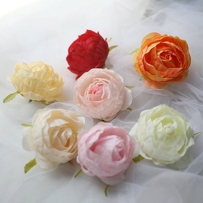 New Arrival 30 PCS Wedding Floral Artificial Simulation Peony Camellia Bud Diam.7cm Wedding Decoration Flower Head DIY Background