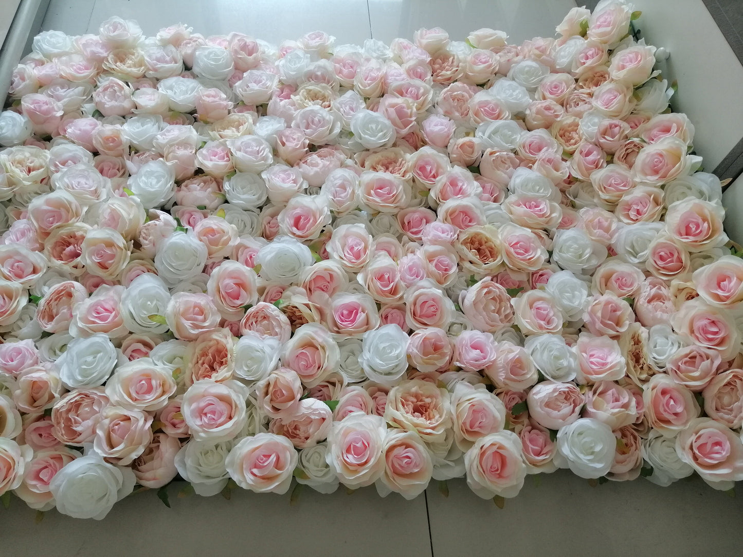 Baby Pink 3D Wedding Flower Walls Backdrops Artifical Silk Rose Peony Background For Romantic Photography Bridal Shower Baby Shower 40*60cm