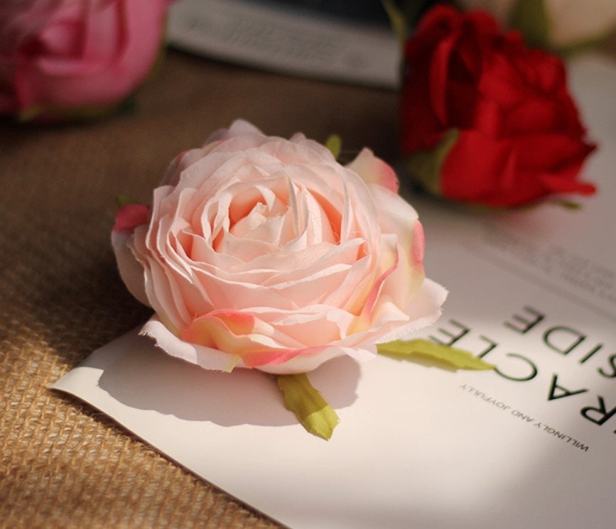 30 Heads Wedding Floral Artificial Simulation Peony Camellia Flower heads Diam.10cm Wedding Party DIY Decoration Flower