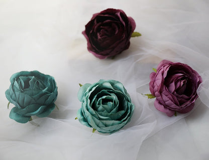 New Arrival 30 PCS Wedding Floral Artificial Simulation Peony Camellia Bud Diam.7cm Wedding Decoration Flower Head DIY Background