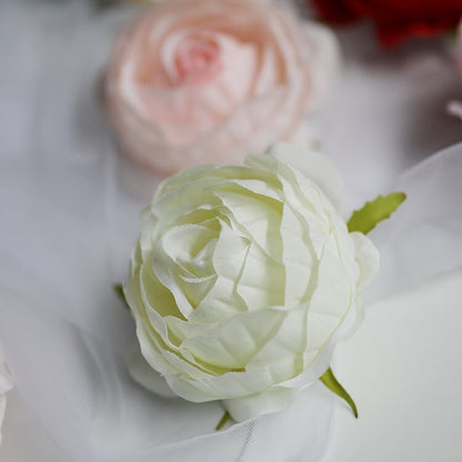 New Arrival 30 PCS Wedding Floral Artificial Simulation Peony Camellia Bud Diam.7cm Wedding Decoration Flower Head DIY Background