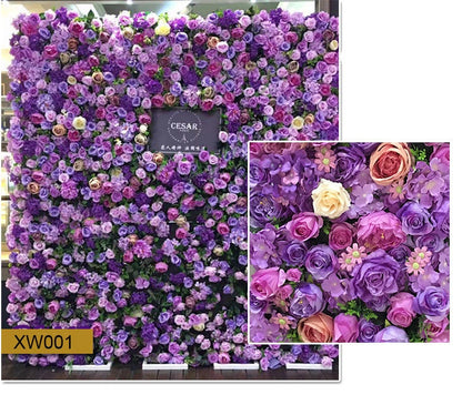 Purple Flower Backdrop Wall For Wedding Arrangement Bridal Shower Baby Shower Photography Background Floral Panels 15.75X23.62&quot;