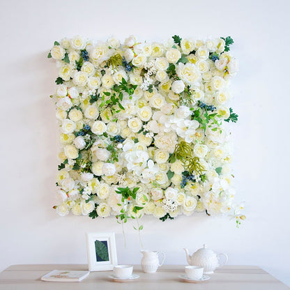 3D White Butterfly Flower Rose Wall For Wedding Arrangement Special Event Photography Backdrop Fabric Rolling Up Curtain Fabric Cloth