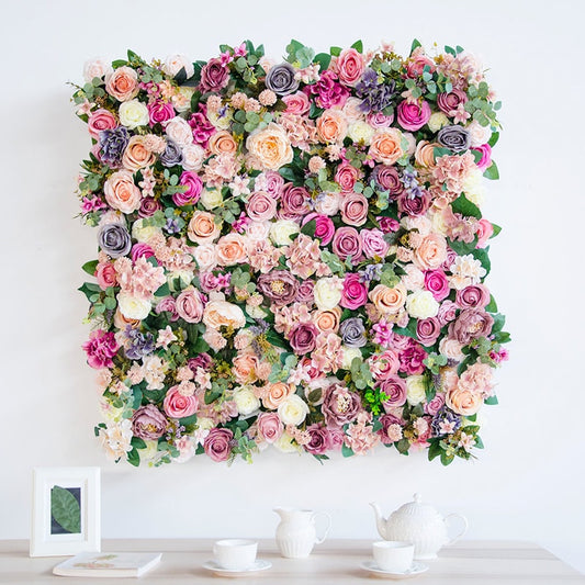 New Design Artifical Flower Wall For Wedding Arrangement Event Salon Party Photography Backdrop Fabric Rolling Up Curtain Fabric Cloth