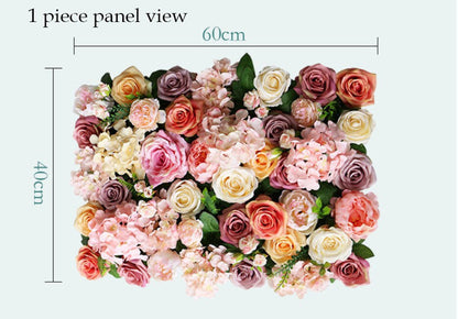 Hot Pink Floral Wall For Wedding Arrangement Backdrop Bridal Shower Event Salon Party Decor Fake Floral Panels 15.75&quot;x23.62&quot;