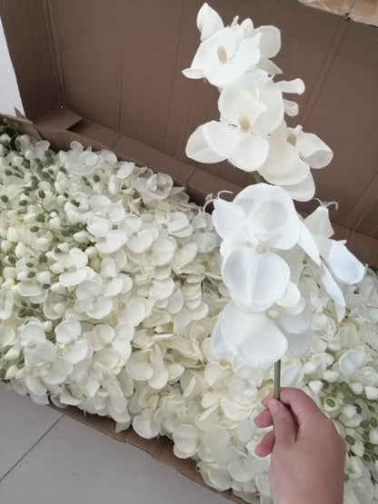 10 Stems Ivory Wedding Decoration Artificial Simulation Silk Orchids Butterfly Phalaenopsis For Party Center Table Flower