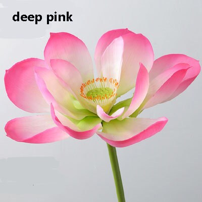 Artificial Simulation Lotus PU Real Touch Feel Hand Water Lily Fish Tank Pond Garden Decoration Floral Seedpod