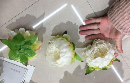 30 Heads Diam.12cm Artificial Simulation Silk Peony Camellia For Wedding Special Event  Decor Flower DIY Flower Backdrop