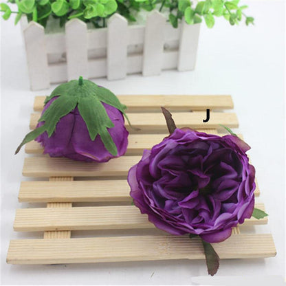 Wholesale 50Heads Artificial Simulation Silk Camellia Peony Wedding Flower Diam.8.5cm DIY Special Event Backdrop Decor Accessory Floral