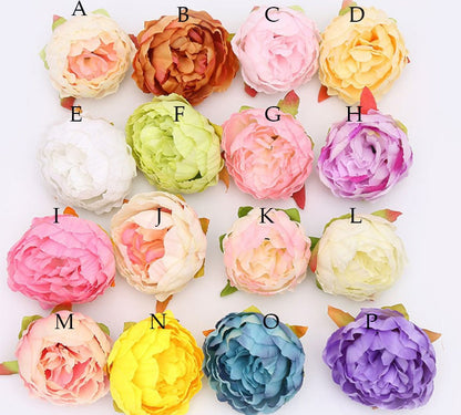 Wholesale Wedding flowers 50 Heads Artificial Simulation Peony Bud Flower Head Diam.8.5cm DIY Wedding Decoration Accessories Floral