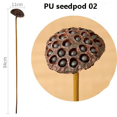 Artificial Simulation Lotus PU Real Touch Feel Hand Water Lily Fish Tank Pond Garden Decoration Floral Seedpod