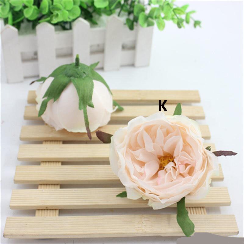 Wholesale 50Heads Artificial Simulation Silk Camellia Peony Wedding Flower Diam.8.5cm DIY Special Event Backdrop Decor Accessory Floral