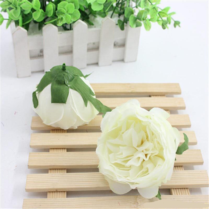 Wholesale 50Heads Artificial Simulation Silk Camellia Peony Wedding Flower Diam.8.5cm DIY Special Event Backdrop Decor Accessory Floral