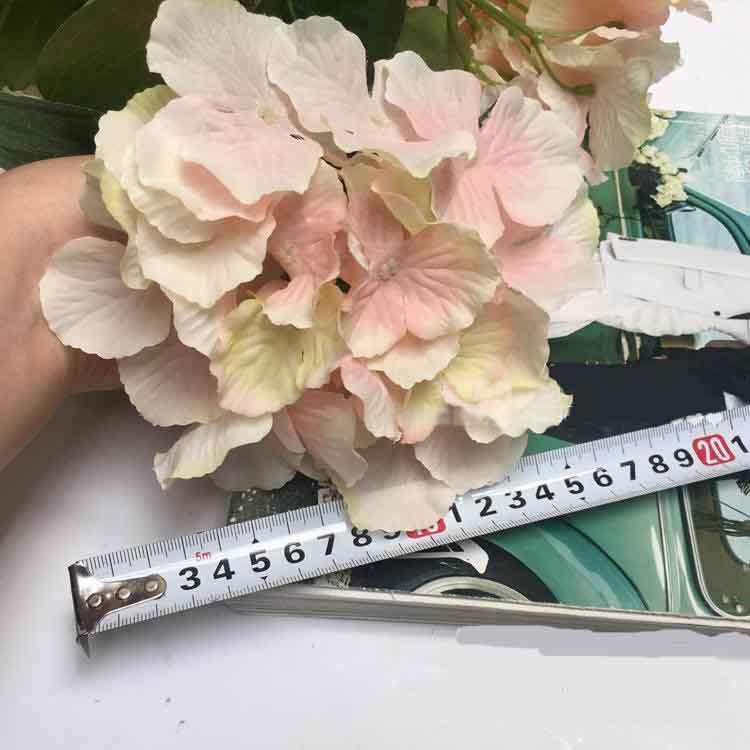 Wholesale 50Heads Artificial Simulation Silk Hydrangea Flower Head Diameter 16cm DIY Wedding Bride Shower Baby Shower Decoration Flower Head