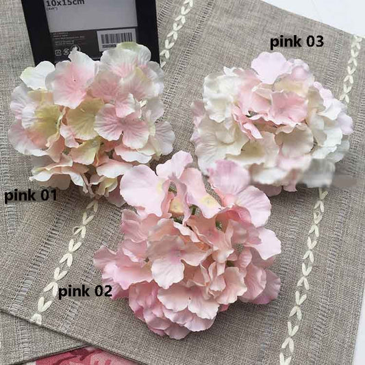 Wholesale 50Heads Artificial Simulation Silk Hydrangea Flower Head Diam. 16cm DIY Wedding Bride Shower Baby Shower DIY Decoration