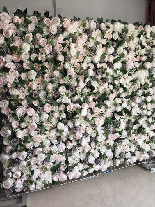 3D Floral Wall For Wedding Arrangement Fake Flower Wall For Bridal Shower Special Event Salon Party Backdrop Decor Flower Panels 40x60cm