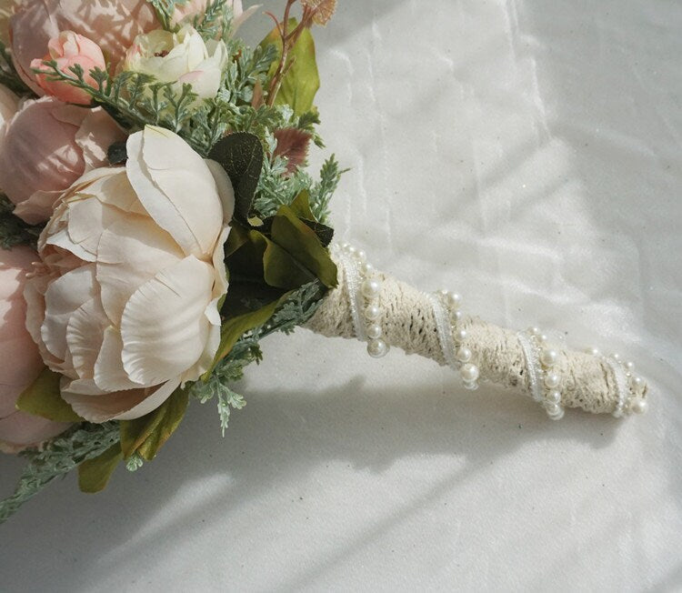 Romantic Wedding Cascading Bouquet Bouquet, Draping Bridal Rose Bouquet, Rose Cascade Bouquet, For Wedding Bridal Bouquet