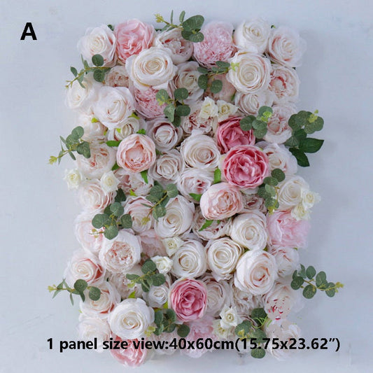 Baby Pink Fake Flower Wall For Wedding Photography Backdrop Special Event Party Boutique Shop Decor Floral Panels 40x60cm