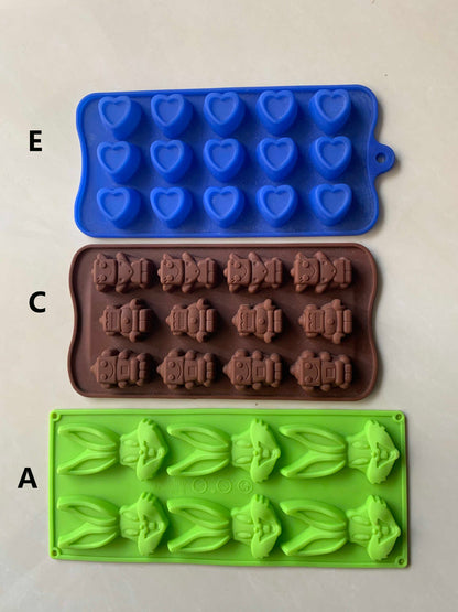 DIY Chocolate biscuit candy silicone mould,Wax melt mold , chocolate wax melt mould , silicone molds , ice cute moulds