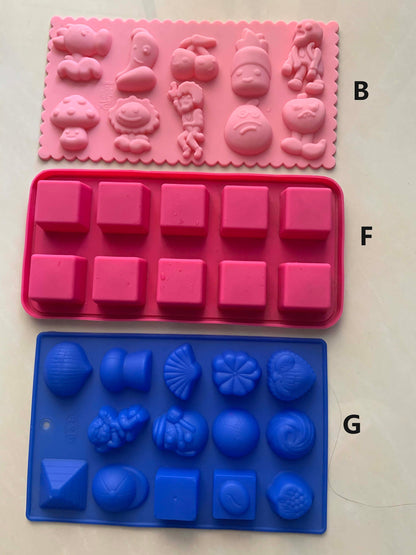 DIY Chocolate biscuit candy silicone mould,Wax melt mold , chocolate wax melt mould , silicone molds , ice cute moulds