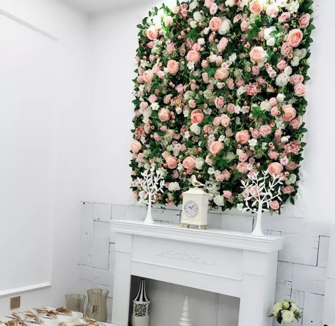 3D Flower Wall Green Plants Wall For Wedding Photography Backdrop Special Event Salon Boutique Shop DecorArrangement Floral Panels 40x60cm