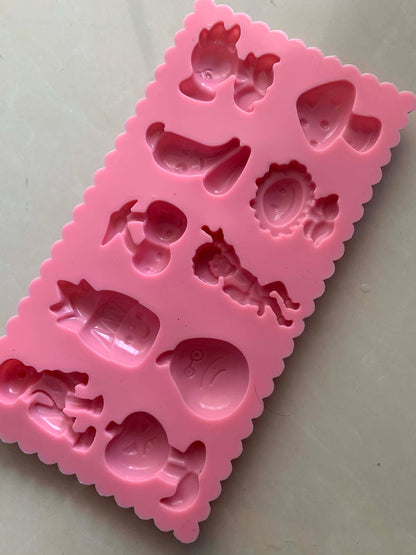 DIY Chocolate biscuit candy silicone mould,Wax melt mold , chocolate wax melt mould , silicone molds , ice cute moulds