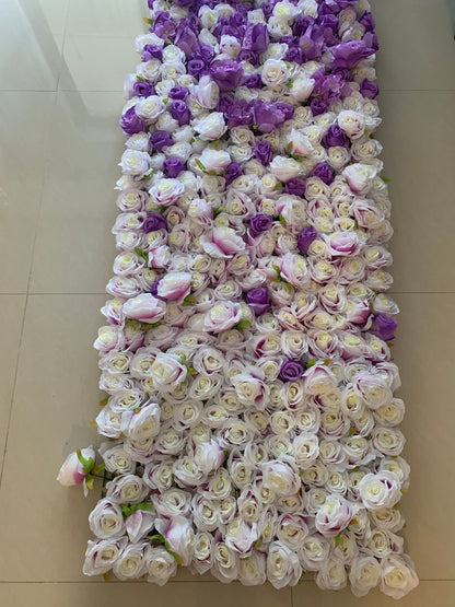 Purple Gradul Floral Wall For Wedding Photography Backdrop Bridal Shower Event Salon Party Arrangement Decor Floral Panels 40x60cm