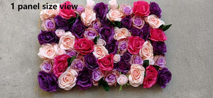 Romantic Violet Wedding Flower Wall Fake Flower Wall For Photography Backdrop Special Event Decor Floral Panels 40*60cm