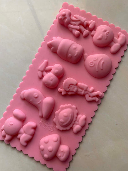 DIY Chocolate biscuit candy silicone mould,Wax melt mold , chocolate wax melt mould , silicone molds , ice cute moulds