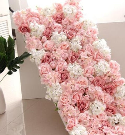 Dirty Pink Flower Wall Fake Flower Wall For Wedding Romantic Photography Backdrop Special Event Arrangement Decor Floral Panels 40*60cm