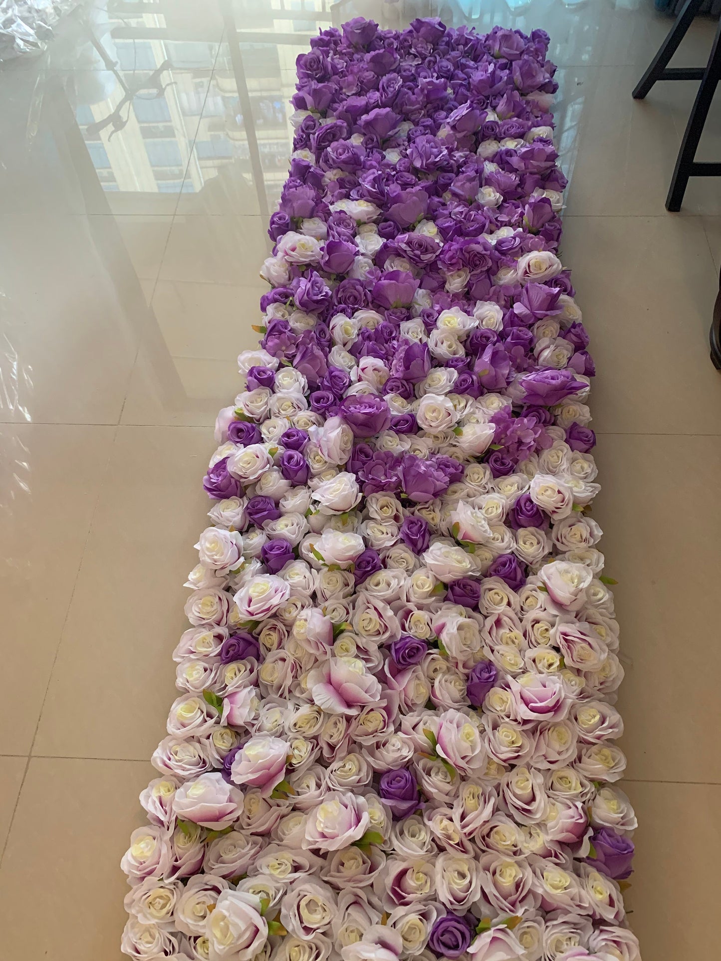 Purple Gradul Floral Wall For Wedding Photography Backdrop Bridal Shower Event Salon Party Arrangement Decor Floral Panels 40x60cm