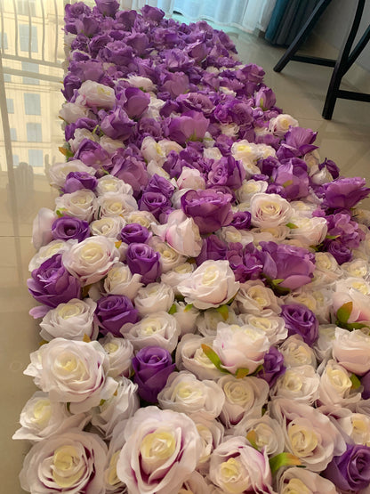 Purple Gradul Floral Wall For Wedding Photography Backdrop Bridal Shower Event Salon Party Arrangement Decor Floral Panels 40x60cm