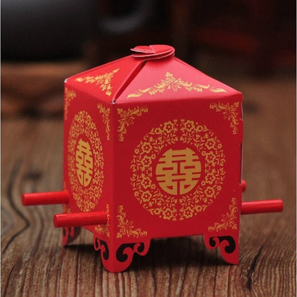 Wholesale 50-100pcs Bride Sedan Chair Traditional Chinese Style Wedding Favor Boxes Gift Box Candy Box Paper Box