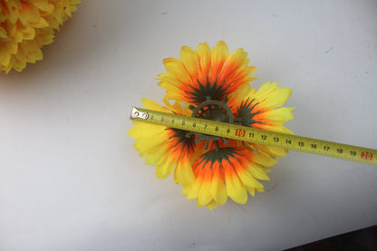 Sonnenblumen-Hochzeits-Kussball mit Blumen, Durchm. 5,5"/7,5"/9,5" Gänseblümchen-Pompom für Hochzeits-Mittelstücke, Brautparty